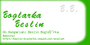 boglarka beslin business card